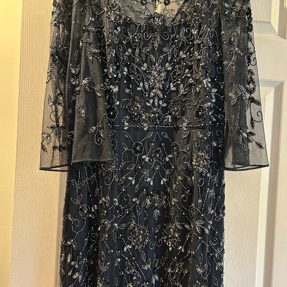 Adrianna Pappel navy beaded gown - Picture 5 of 5